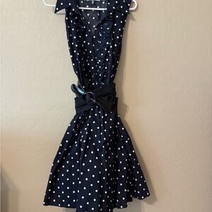 bailey blue Black and White Polka Dot Dress